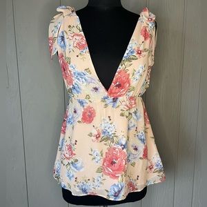 NWT Forever 21 Floral Deep V Tank